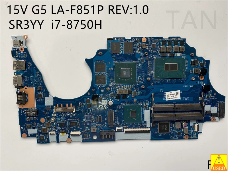 For HP Zbook 15V G5 USED Laptop Motherboard LA-F851P REV:1.0 with SR3YY i7-8750H CPU Fully tested and works perfectly
For HP Zbook 15V G5 USED Laptop Motherboard LA-F851P REV:1.0 with SR3YY i7-8750H CPU Fully tested and works perfectly