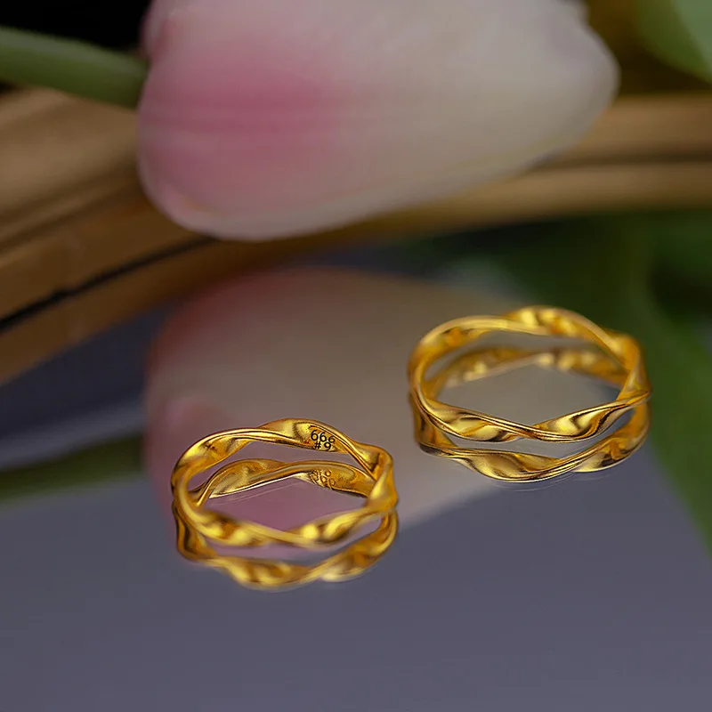 14k Gold Filled Love Ring for Women Wedding Jewelry Sand Gold Fashion Wave Finger Rings Birthday Valentine's Day Jewelry Gift
14k Gold Filled Love Ring for Women Wedding Jewelry Sand Gold Fashion Wave Finger Rings Birthday Valentine's Day Jewelry Gift