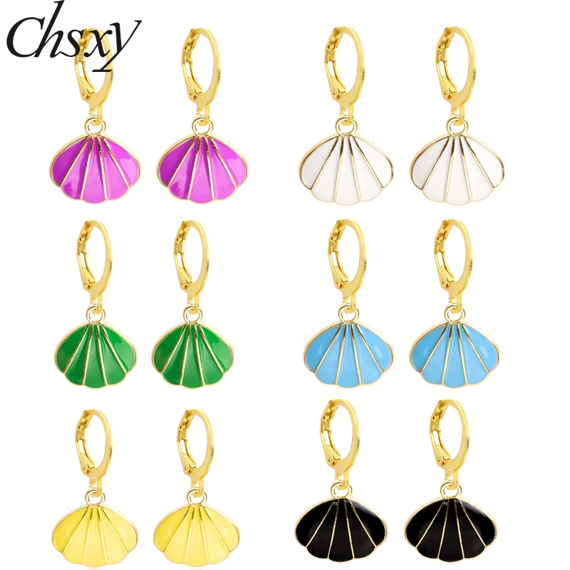 Bohemia Enamel Shell Charms Dangle Earrings for Girl Simple Summer Pendant Earrings Holiday Party Beach Jewelry Gifts Wholesales
Bohemia Enamel Shell Charms Dangle Earrings for Girl Simple Summer Pendant Earrings Holiday Party Beach Jewelry Gifts Wholesales