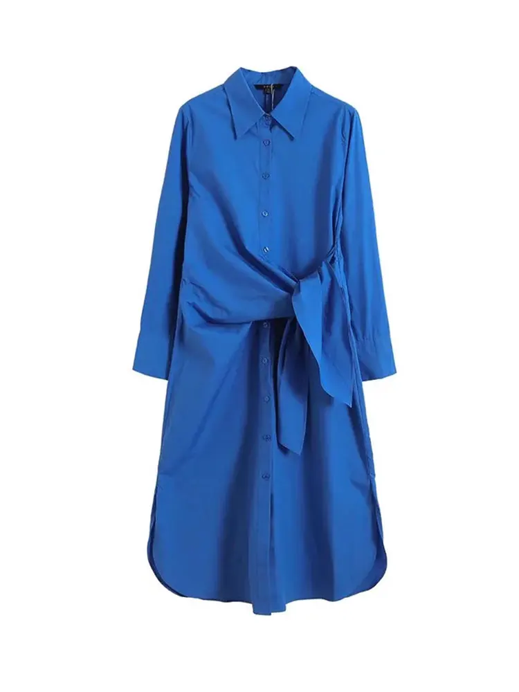 Nlzgmsj ZBZA 2023 Women Chic Blue Party Midi Dress Elegant Female Sashes Long Sleeve Dress Spring Autumn Vestidos 202303
Nlzgmsj ZBZA 2023 Women Chic Blue Party Midi Dress Elegant Female Sashes Long Sleeve Dress Spring Autumn Vestidos 202303