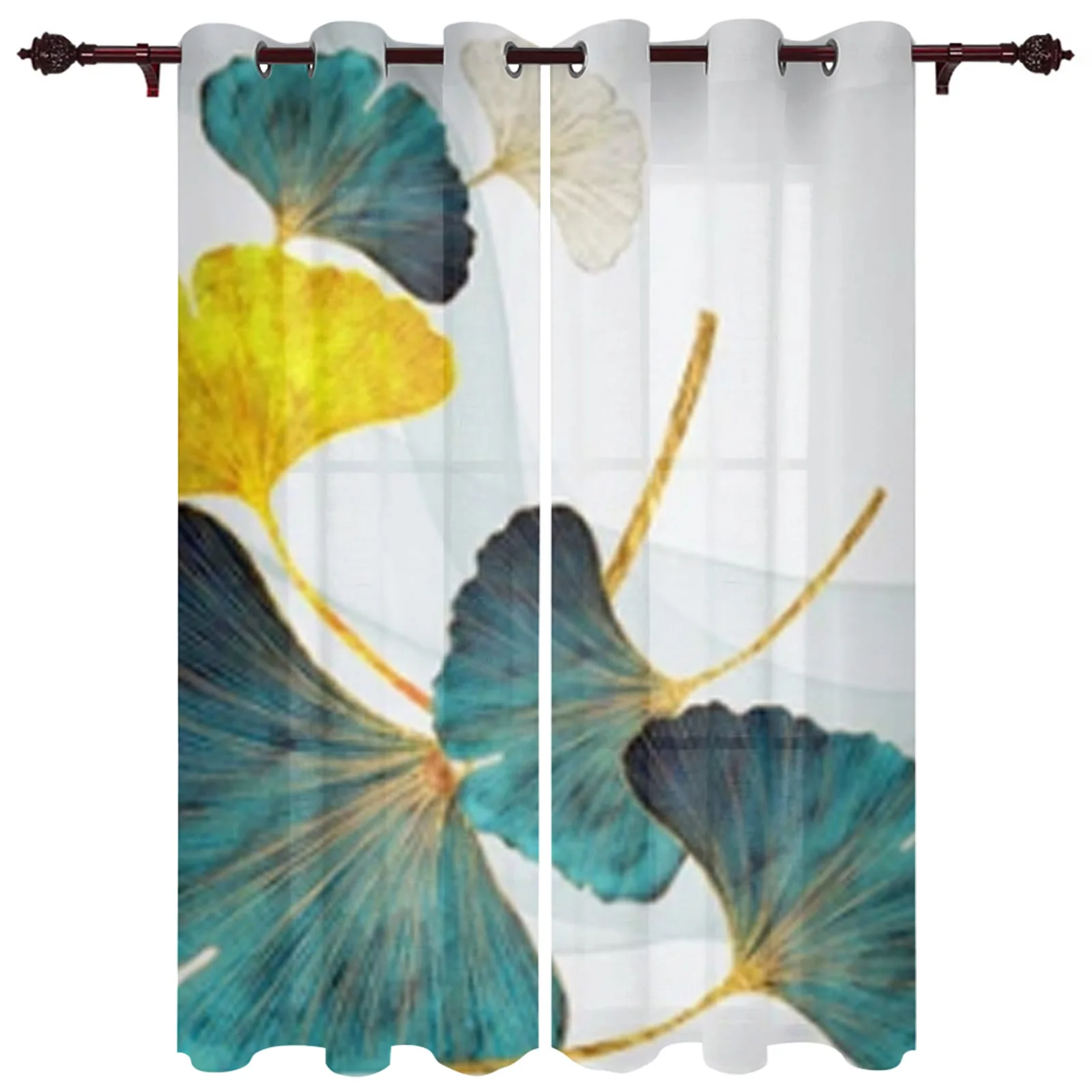 Beautiful Ginkgo Leaves Luxury Curtains Living Room Bedroom Window Curtain Valance Curtains For Kitchen Home Decor 
Beautiful Ginkgo Leaves Luxury Curtains Living Room Bedroom Window Curtain Valance Curtains For Kitchen Home Decor