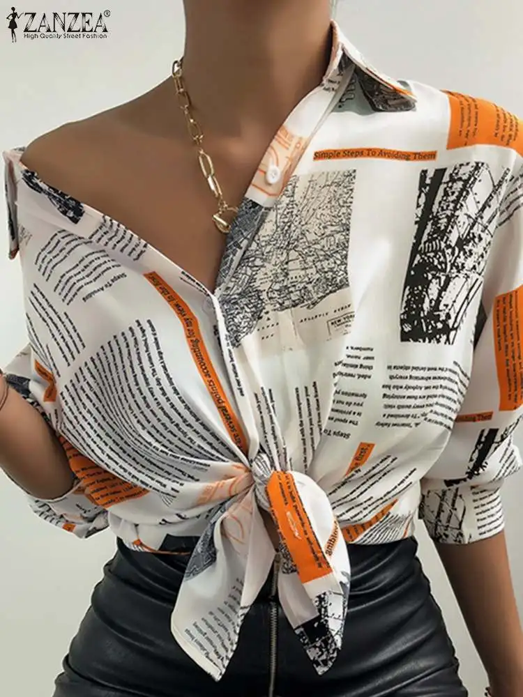Women's Vintage Printed Shirts ZANZEA Spring Summer Long Sleeve Blusas Feminina Casual Holiday Baggy Lapel Camisas Femme OL Tops
Women's Vintage Printed Shirts ZANZEA Spring Summer Long Sleeve Blusas Feminina Casual Holiday Baggy Lapel Camisas Femme OL Tops