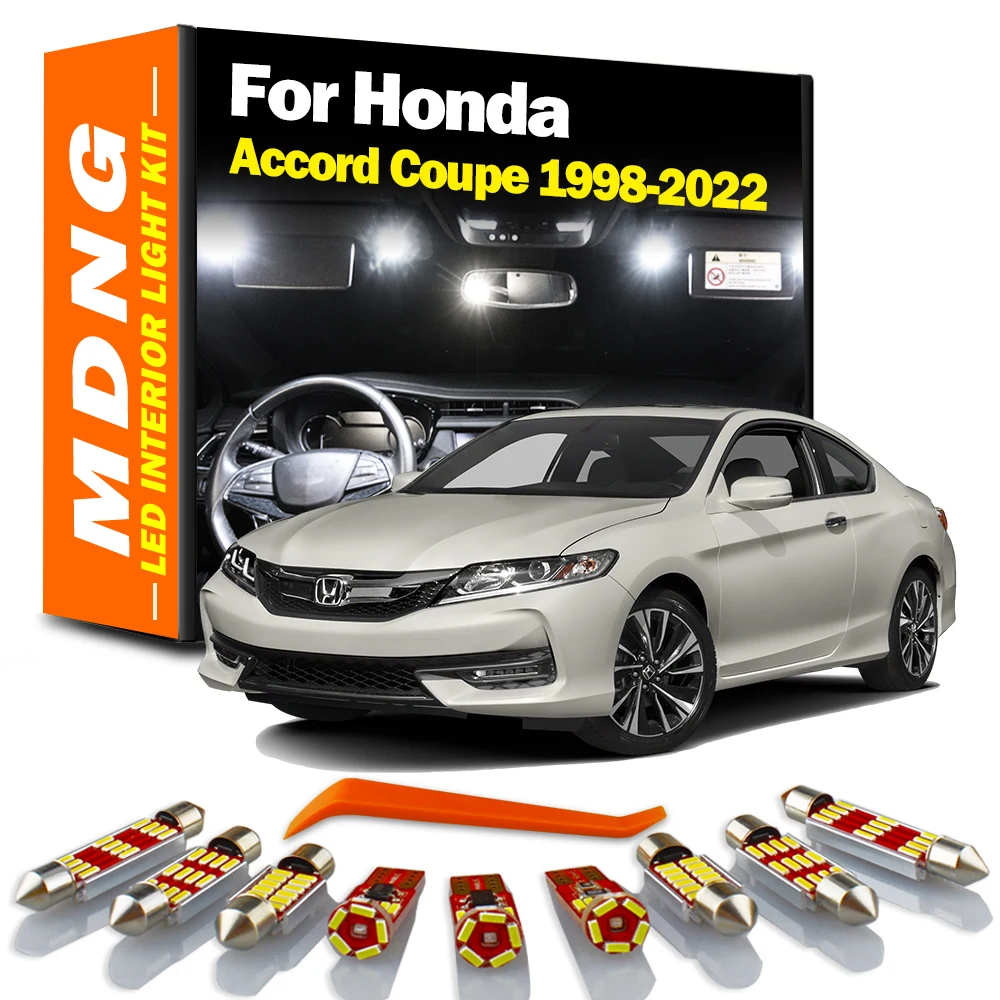 

MDNG For Honda Accord Coupe 1998-2016 2017 2018 2019 2020 2021 2022 LED Bulbs Interior Map Dome Light Kit Car Accessories Canbus