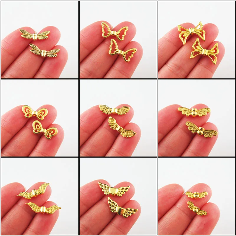 Fashion New Animal Butterfly Dragonfly Wings Angel Wings Charms Gold Color Spacer Beads
Fashion New Animal Butterfly Dragonfly Wings Angel Wings Charms Gold Color Spacer Beads