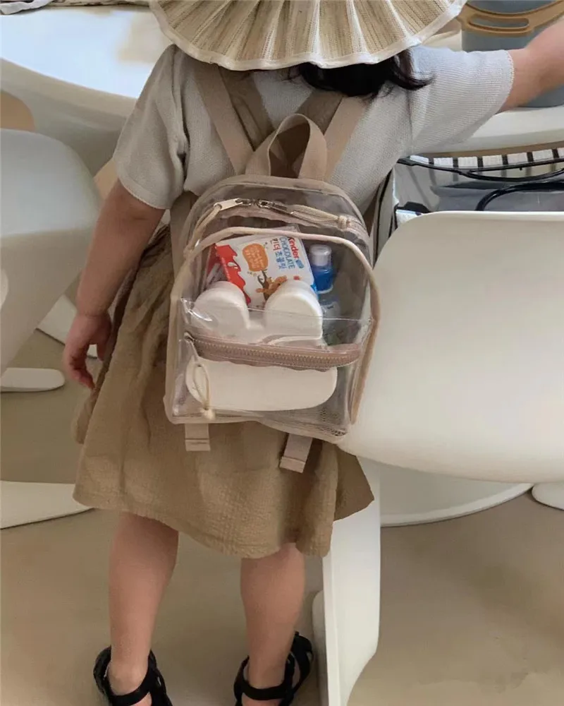PVC Jelly Transparent Backpack Summer Beach Bag Korean Kids Backapack Large Capacity Snack Toy Storage Bag
PVC Jelly Transparent Backpack Summer Beach Bag Korean Kids Backapack Large Capacity Snack Toy Storage Bag