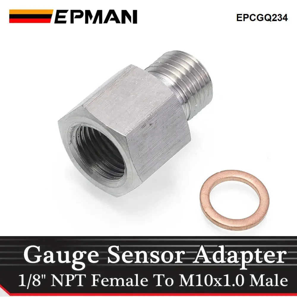 EPMAN 1/8 "NPT «мама» на метрический M10X1.0 «папа» Датчик давления масла и топлива Адаптер насоса Адаптер датчика EPCGQ234
EPMAN 1/8 "NPT «мама» на метрический M10X1.0 «папа» Датчик давления масла и топлива Адаптер насоса Адаптер датчика EPCGQ234
