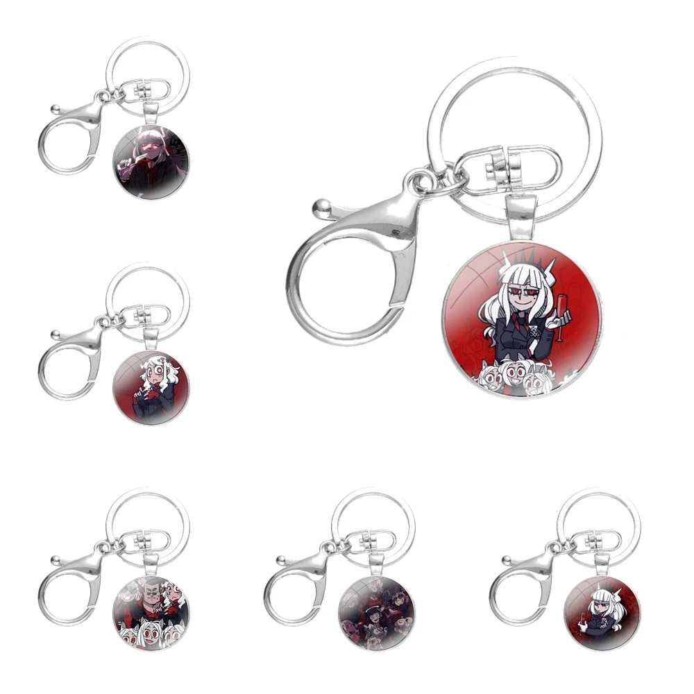 Keychains Handmade Glass Cabochon Alloys Key Rings Pendants Trinkets Cute cartoon helltaker
Keychains Handmade Glass Cabochon Alloys Key Rings Pendants Trinkets Cute cartoon helltaker