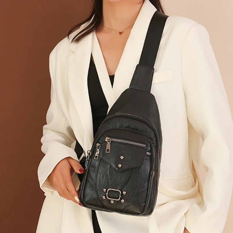 Women's Vintage Chest Pack Retro PU Leather Shoulder Crossbody Chest Bags Women Messenger Pouch Female Handbags Designer 2023
Women's Vintage Chest Pack Retro PU Leather Shoulder Crossbody Chest Bags Women Messenger Pouch Female Handbags Designer 2023