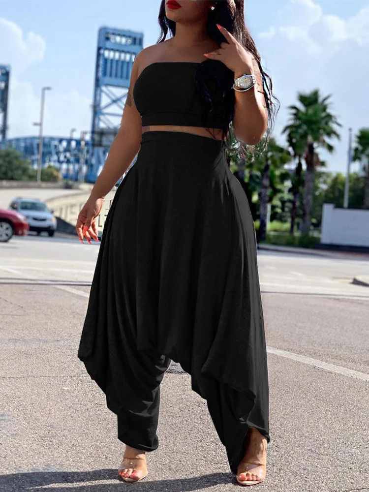 2022 Summer Bandeau Crop Top & Harem Pants Sets Of Two Fashion Casual Pieces For Women Free Shipping
2022 Summer Bandeau Crop Top & Harem Pants Sets Of Two Fashion Casual Pieces For Women Free Shipping