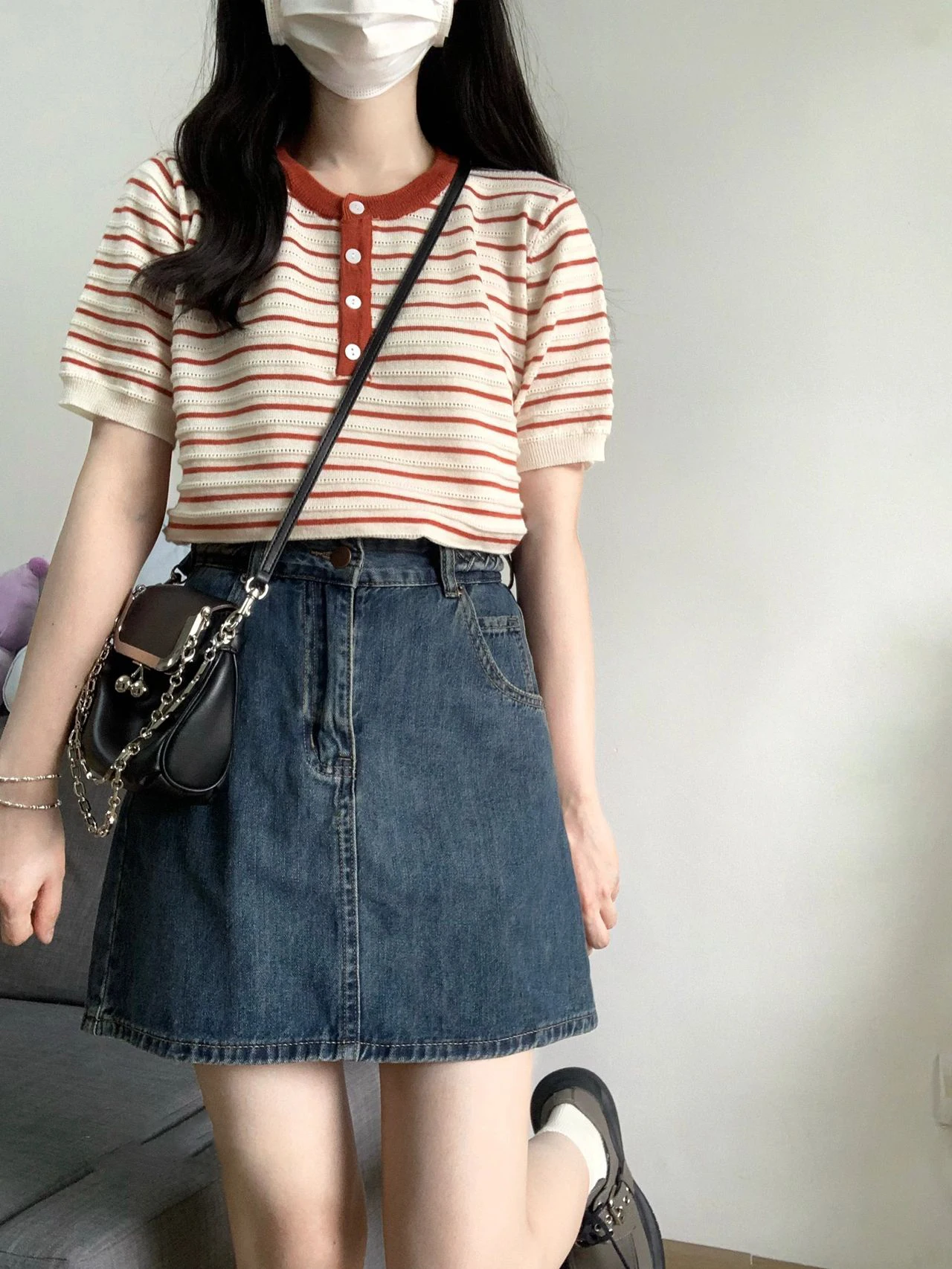 Lovely Striped T-Shirt + High Waist Denim Skirt 2pcs Suits 2022 Women's Summer Short Top Girly Campus Streetwear Womens Outfits
Lovely Striped T-Shirt + High Waist Denim Skirt 2pcs Suits 2022 Women's Summer Short Top Girly Campus Streetwear Womens Outfits