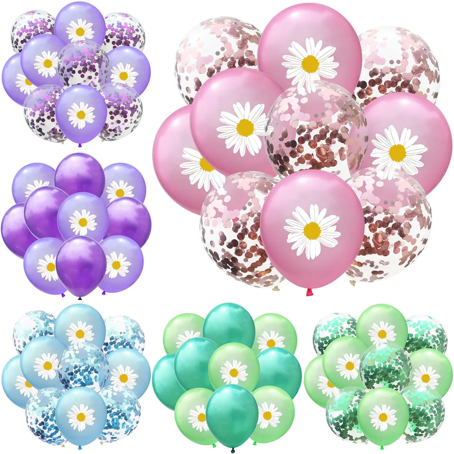 Hawaiian Party 12 Inch Daisy Latex Color Sequin Flower Balloon Summer Pool Wedding Girl Birthday Kids Favor Decorations Supplies
Hawaiian Party 12 Inch Daisy Latex Color Sequin Flower Balloon Summer Pool Wedding Girl Birthday Kids Favor Decorations Supplies