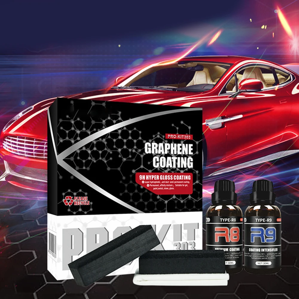9H Car Crystal Coating Agent Heat Resistant Double Effect Super Hydrophobic Coating Liquid Car Paint Finish Polishing Care Kit
9H Car Crystal Coating Agent Heat Resistant Double Effect Super Hydrophobic Coating Liquid Car Paint Finish Polishing Care Kit