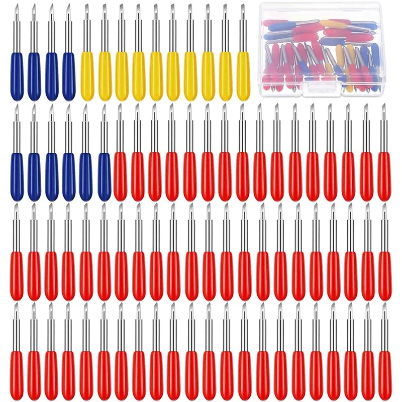 80PCS Replacement Blades For Cricut - For Explore Air/Air 2 Vinyl Cutting Machines,Cut Vinyl Fabric Fine Point Blade 
80PCS Replacement Blades For Cricut - For Explore Air/Air 2 Vinyl Cutting Machines,Cut Vinyl Fabric Fine Point Blade