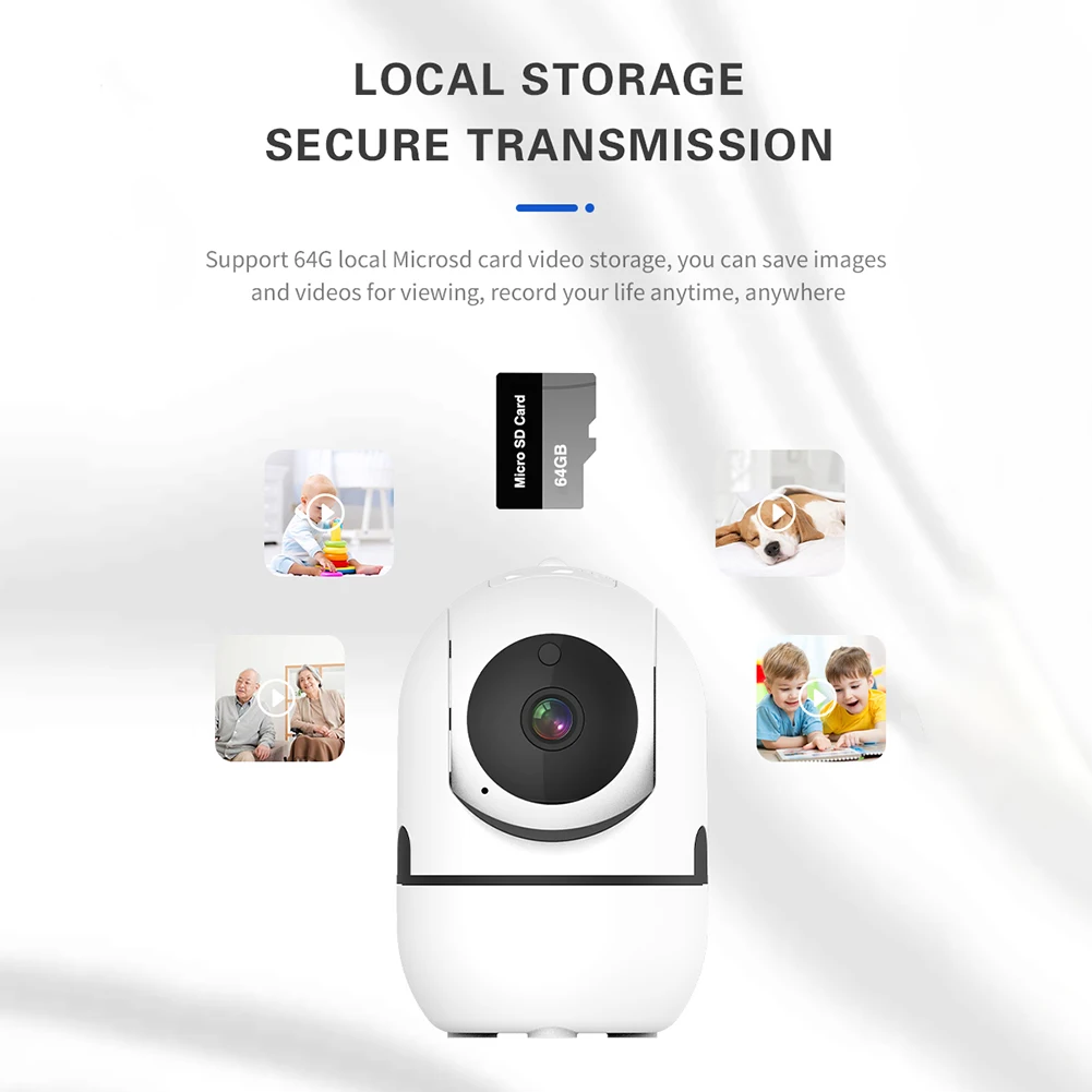 Two-way Audio WiFi Wireless Remote Monitoring Camera Auto Tracking Night Vision CCTV Security IP Camera Baby Monitor US Plug
Two-way Audio WiFi Wireless Remote Monitoring Camera Auto Tracking Night Vision CCTV Security IP Camera Baby Monitor US Plug