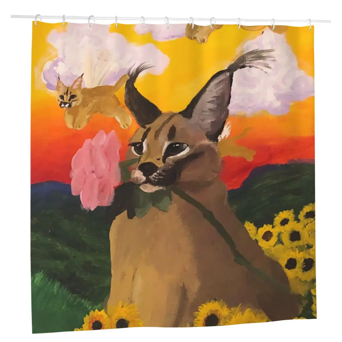 Caracal Cat Animal Shower Curtain Polyester Waterproof Thicken Bath Curtains Big Floppa Bathing Screen Fashion Curtains for Bath
Caracal Cat Animal Shower Curtain Polyester Waterproof Thicken Bath Curtains Big Floppa Bathing Screen Fashion Curtains for Bath