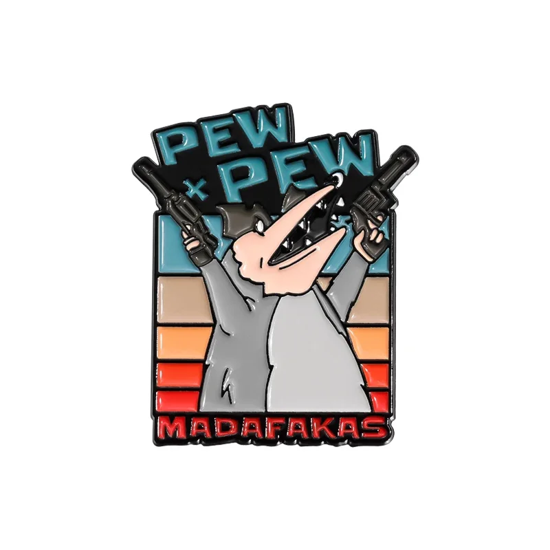 Эмалированные булавки Pew Madafakas Opos забавные броши с героями мультфильмов значок на