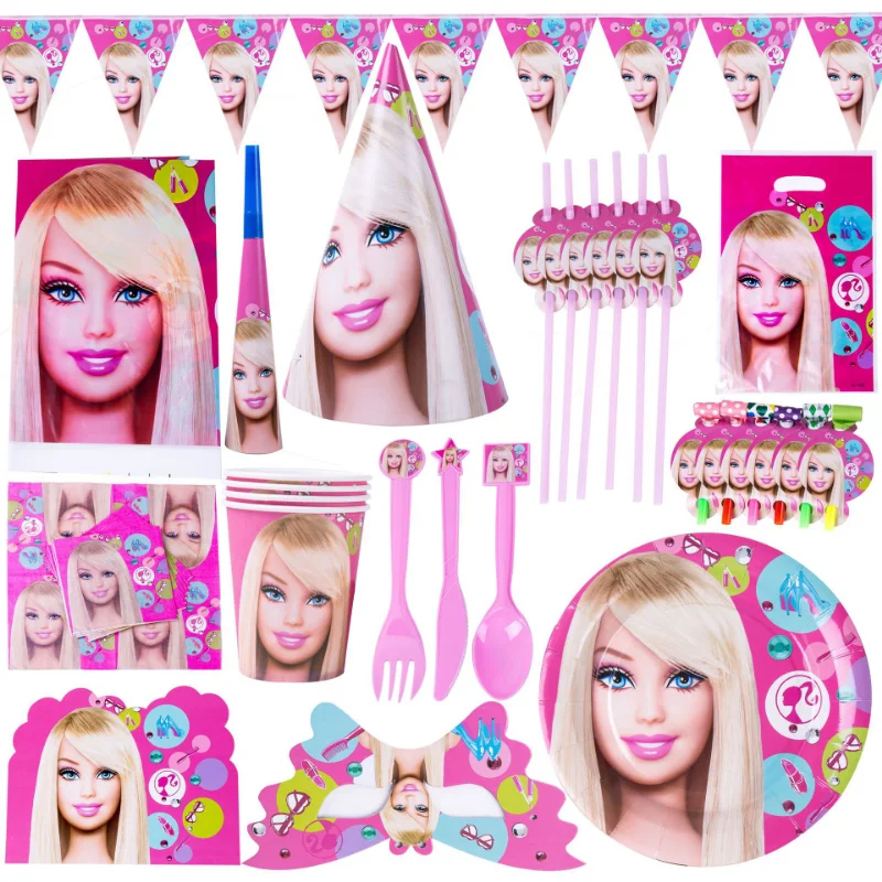 High Quality Princess Barbie Birthday Party Decorations For Girls Party Disposable Cups Plates Napkins Hat Barbie Party Supplies
High Quality Princess Barbie Birthday Party Decorations For Girls Party Disposable Cups Plates Napkins Hat Barbie Party Supplies