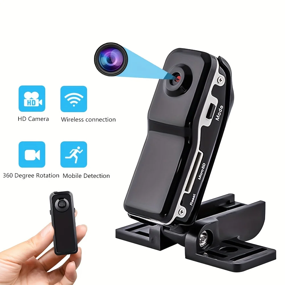 1pc, Mini DVR Motion Camera With Bracket, Motion Detection, WiFi Digital Video Recorder, Aerial Camera, 720P High-definition DVR
1pc, Mini DVR Motion Camera With Bracket, Motion Detection, WiFi Digital Video Recorder, Aerial Camera, 720P High-definition DVR