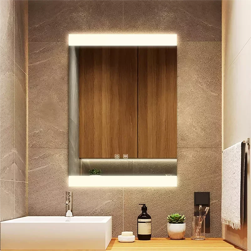 Rectangle LED Smart Frameless Silver With Demist 3 color Light Touch Sensor Switch Vanity Wall-Mounted Bathroom Mirror
Rectangle LED Smart Frameless Silver With Demist 3 color Light Touch Sensor Switch Vanity Wall-Mounted Bathroom Mirror