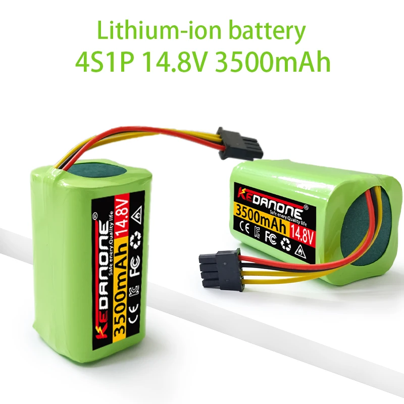 Литий-ионный аккумулятор 4S1P 14,8 в 3500 мАч, для робота-пылесоса Cecotec Conga 1390 1590, сменная перезаряжаемая литиевая батарея
Литий-ионный аккумулятор 4S1P 14,8 в 3500 мАч, для робота-пылесоса Cecotec Conga 1390 1590, сменная перезаряжаемая литиевая батарея