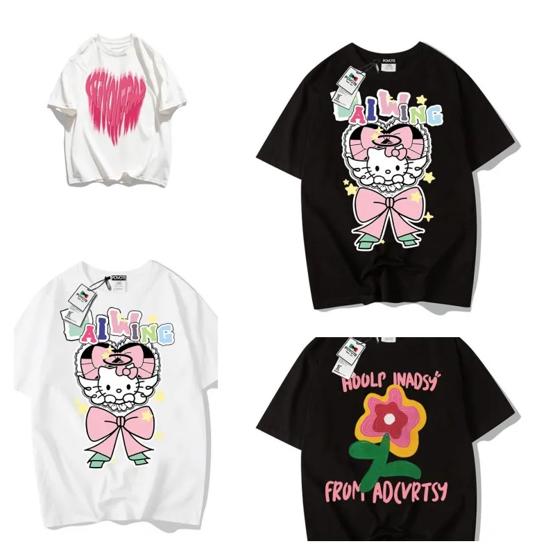 Summer New Y2K Sanrio Fashion Hellokitty Cotton Short-Sleeved Cartoon Cute Students Loose Hundred T-Shirt Tops Couples Wear Ins
Summer New Y2K Sanrio Fashion Hellokitty Cotton Short-Sleeved Cartoon Cute Students Loose Hundred T-Shirt Tops Couples Wear Ins