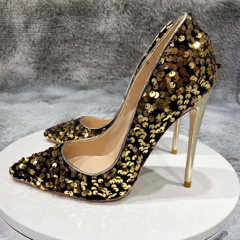 Bling 12cm high heels sexy stilettos pointed toe wedding party spring summer classic party dating 10cm 8cm pumps LF022 ROVICIYA
Bling 12cm high heels sexy stilettos pointed toe wedding party spring summer classic party dating 10cm 8cm pumps LF022 ROVICIYA