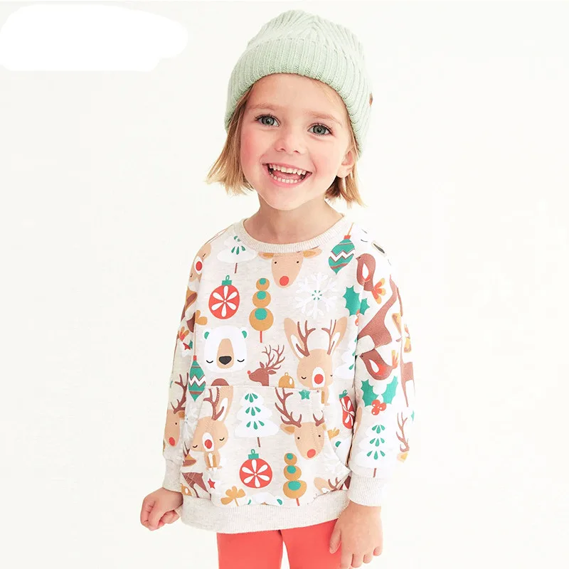 Jumping Meters New Arrival Children's Autumn Winter Sweatshirts Deer Print Christmas Girls Clothing Hot Selling New Year Hooded
Jumping Meters New Arrival Children's Autumn Winter Sweatshirts Deer Print Christmas Girls Clothing Hot Selling New Year Hooded
