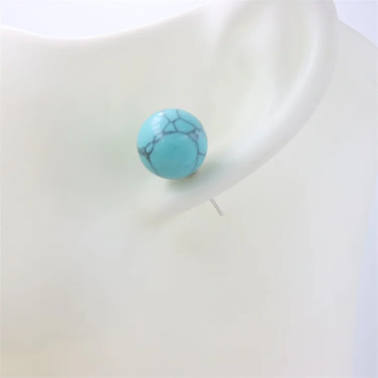 ZFSILVER Real 925 Sterling Silver Green Synthetics Turquoise Ball 13-14MM Big Bead Stud Earrings For Women Jewelry Gemstone Girl
ZFSILVER Real 925 Sterling Silver Green Synthetics Turquoise Ball 13-14MM Big Bead Stud Earrings For Women Jewelry Gemstone Girl