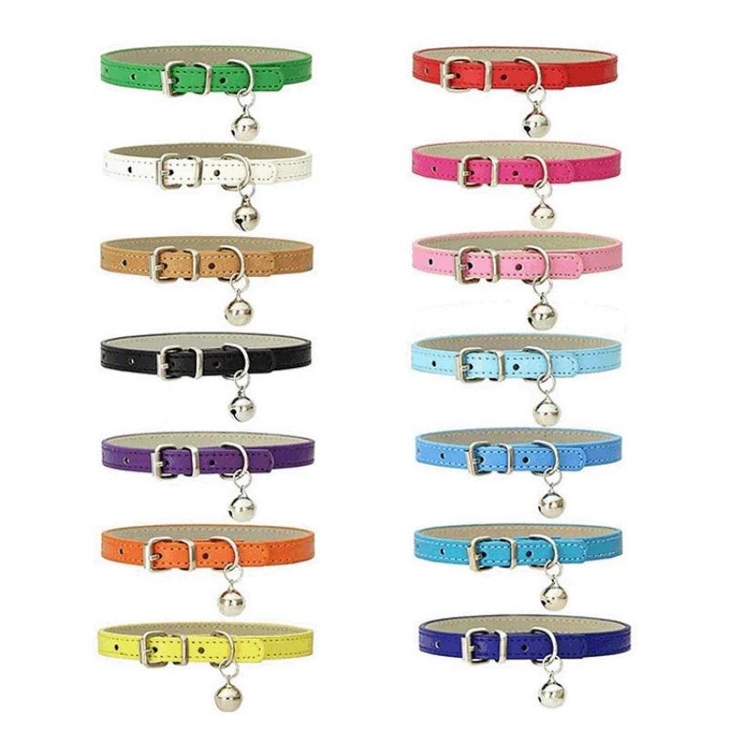 Soft PU Leather Dog Cat Collar with bell Necklace Luxury Anti-lost Collars for Kitten Small Dog Chihuahua Pet cat accessories
Soft PU Leather Dog Cat Collar with bell Necklace Luxury Anti-lost Collars for Kitten Small Dog Chihuahua Pet cat accessories