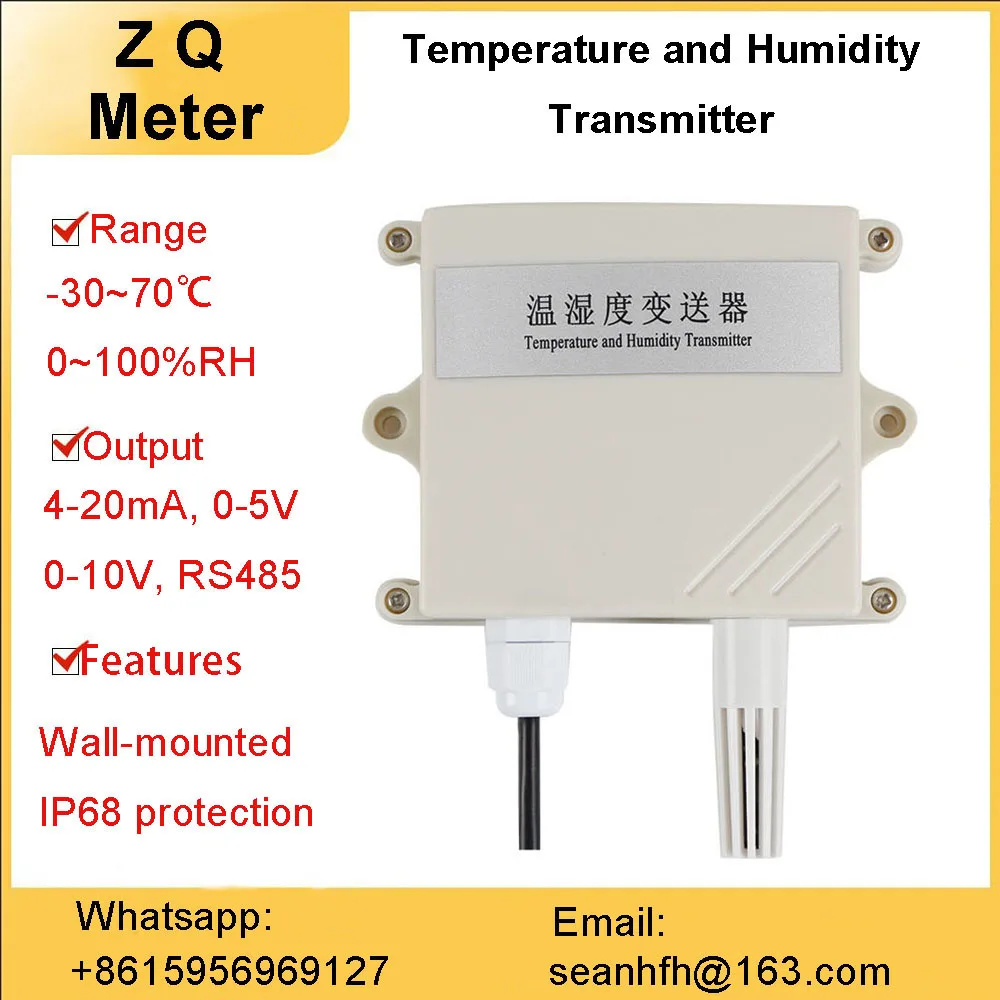 Temperature and humidity sensor RS485 waterproof dustproof greenhouse farm workshop display transmitter record detector
Temperature and humidity sensor RS485 waterproof dustproof greenhouse farm workshop display transmitter record detector