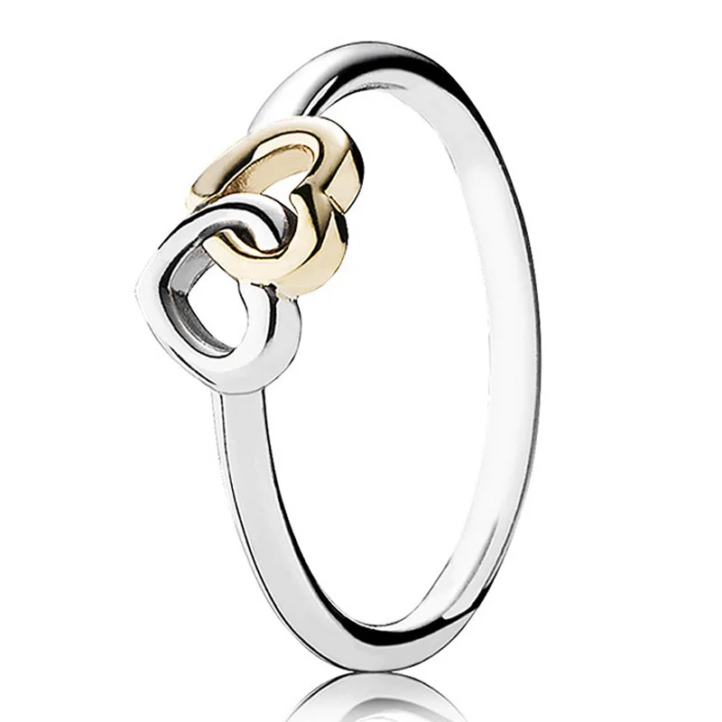 Authentic 925 Sterling Silver Pandora Ring Two Tone Entwined Hearts Ring For Women Jewelry Birthday Gift
Authentic 925 Sterling Silver Pandora Ring Two Tone Entwined Hearts Ring For Women Jewelry Birthday Gift