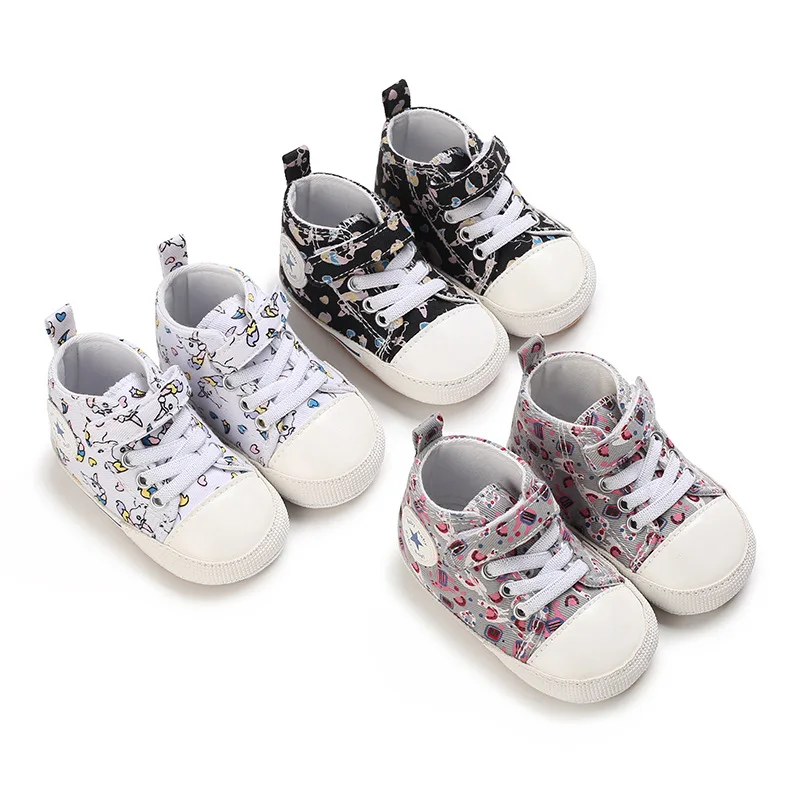 

Casual Shoes For Boys And Girls Infant Toddlers First Steps Walkers Soft Rubber Soled Shoes Canvas Shoes Fashion Footwear