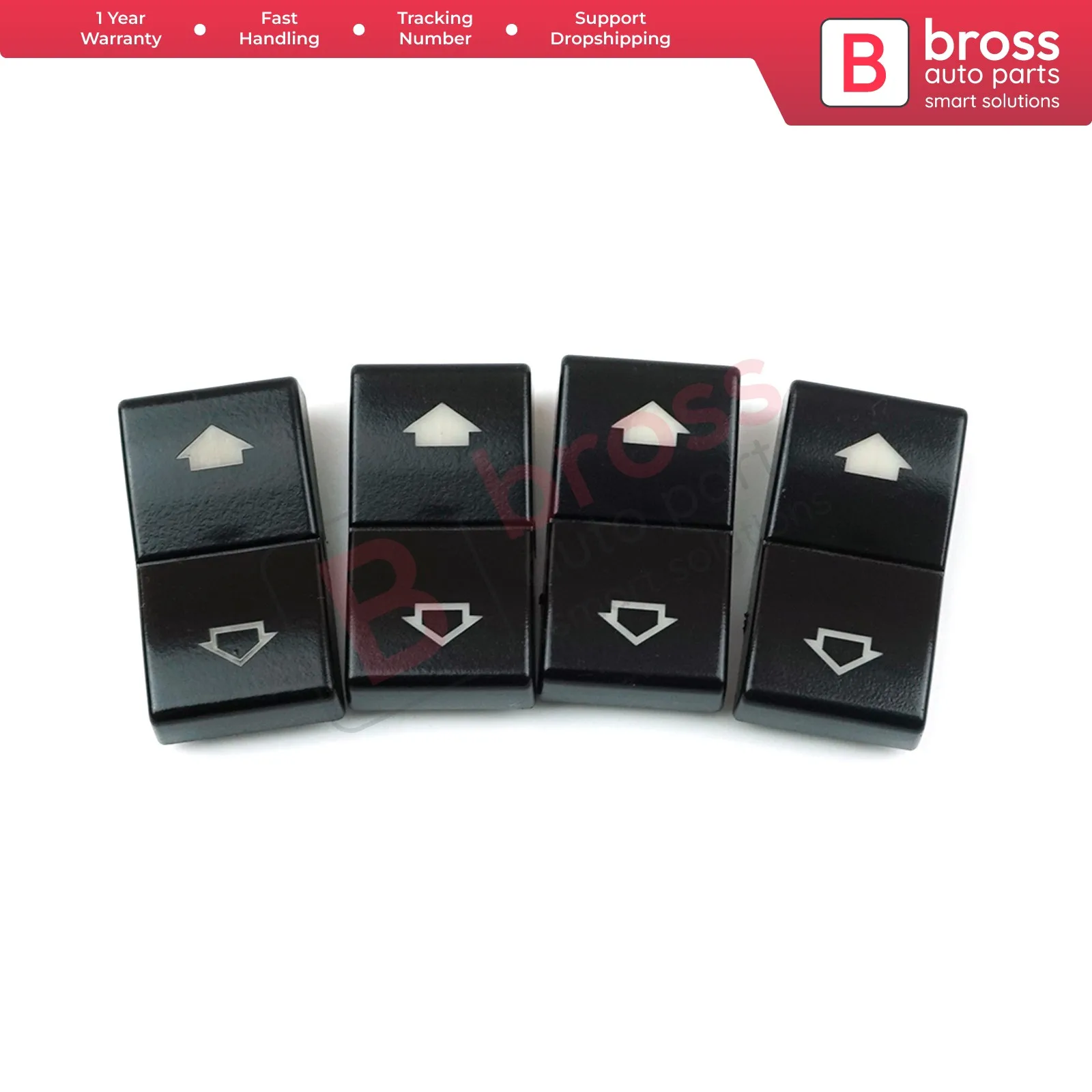 Bross Auto Parts BDP585-2 4 Pieces Window Switch Button Cap Cover: 61316904309; 61318368974 for BMW E39 E38 Ship From Turkey
Bross Auto Parts BDP585-2 4 Pieces Window Switch Button Cap Cover: 61316904309; 61318368974 for BMW E39 E38 Ship From Turkey