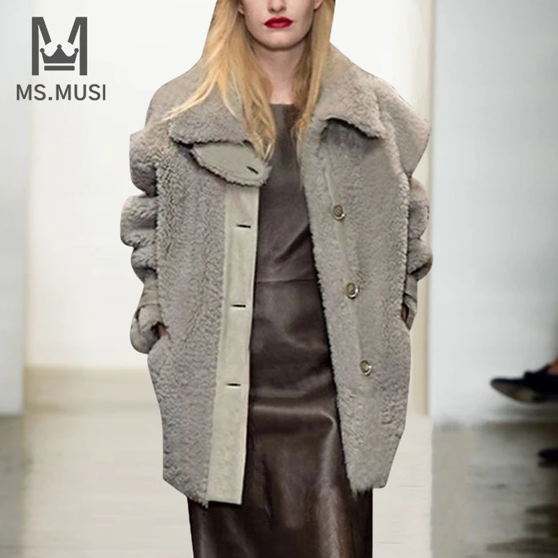 MSMUSI 2022 Winter New Fashion Women Warm Gray Lapels Single Button Pocket Long Sleeve Woolen Coat Overcoat Jacket Outerwear
MSMUSI 2022 Winter New Fashion Women Warm Gray Lapels Single Button Pocket Long Sleeve Woolen Coat Overcoat Jacket Outerwear