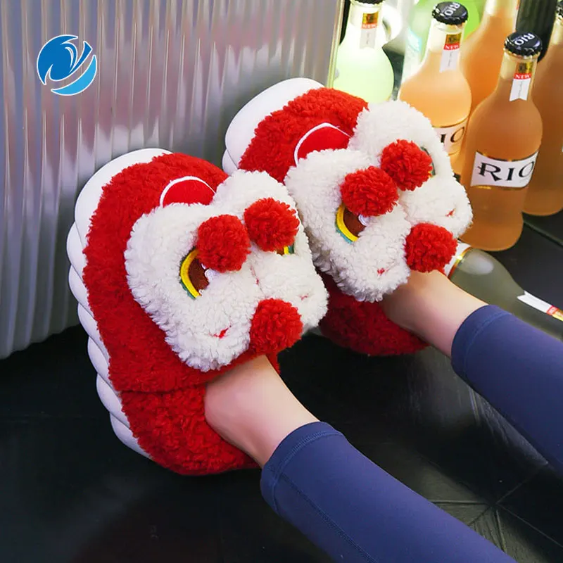 Mo Dou 2022 Winter Warm Plush Women Home Shoes China Lion Shape Fluffy Couple's Cotton Slippers Non Slip Sole Indoor Men's Shoes
Mo Dou 2022 Winter Warm Plush Women Home Shoes China Lion Shape Fluffy Couple's Cotton Slippers Non Slip Sole Indoor Men's Shoes
