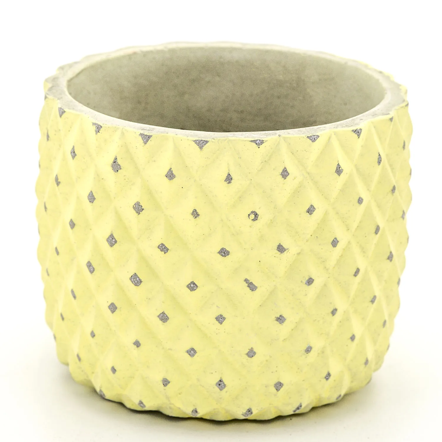 Veramaya Baklava pattern tumbled concrete flower pot yellow 14x12 Cm
Veramaya Baklava pattern tumbled concrete flower pot yellow 14x12 Cm