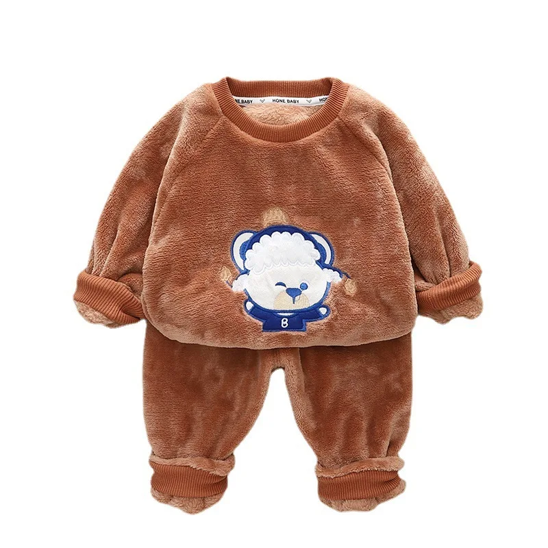 New Winter Sleepwear Baby Clothes Children Girls Boys Thick Warm Pajama T-Shirt And Pants Kids Casual Costume Infant Tracksuits
New Winter Sleepwear Baby Clothes Children Girls Boys Thick Warm Pajama T-Shirt And Pants Kids Casual Costume Infant Tracksuits