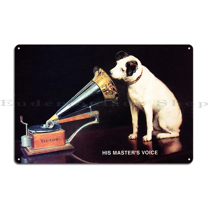 Металлическая вывеска RCA VICTOR HIS MASTERS VOICE
Металлическая вывеска RCA VICTOR HIS MASTERS VOICE
