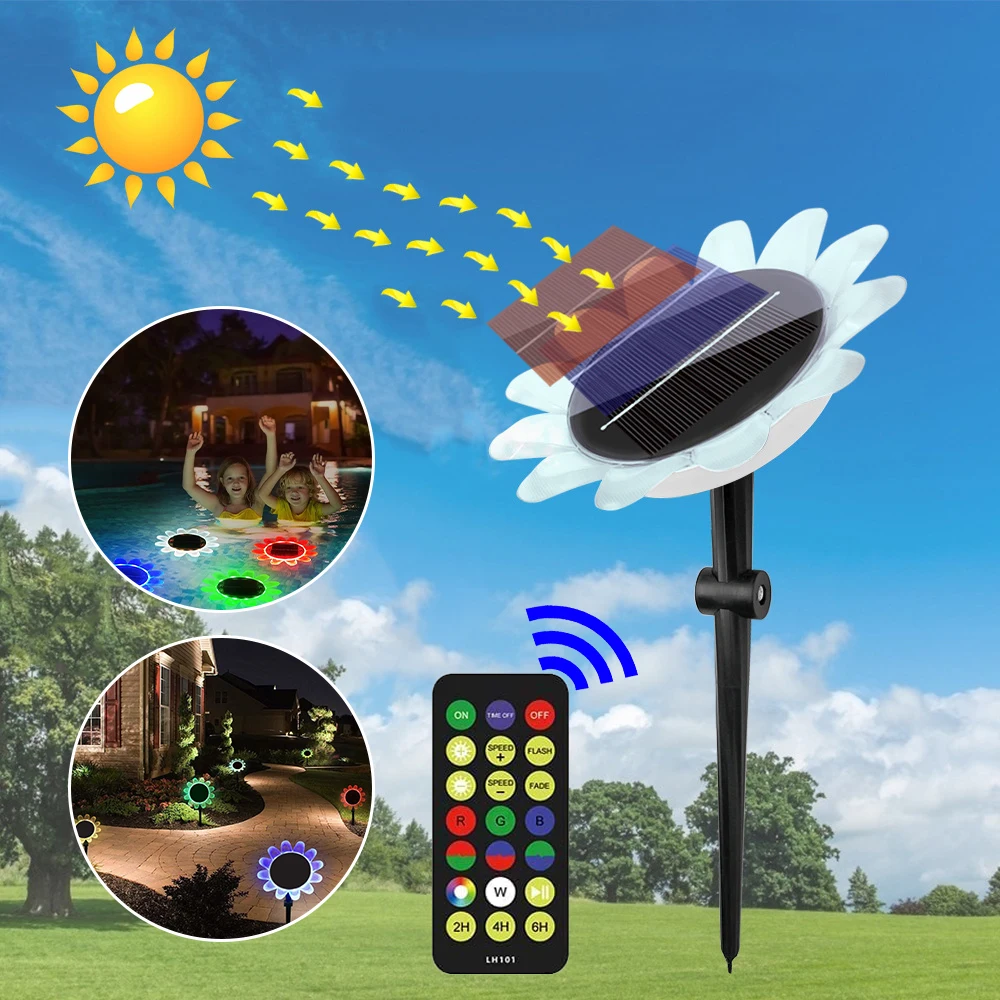 Floating Pool Light Solar Sunflower Garden Light IP68 Waterproof, Outdoor Color Changing LED Light for Pond, Swimming Pool, Yard
Floating Pool Light Solar Sunflower Garden Light IP68 Waterproof, Outdoor Color Changing LED Light for Pond, Swimming Pool, Yard