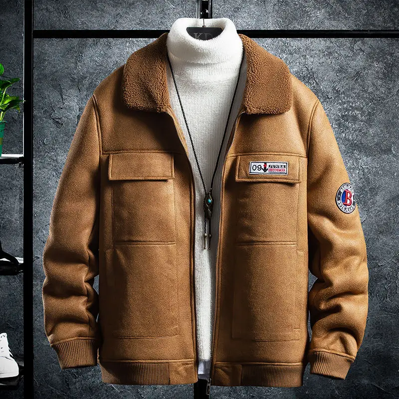 Autumn and Winter Fur Polar Fleece Jacket Air Force Eggplant To Overcome Men's Jacket Thickened Zip Warm Lamb Fleece Soft Coat
Autumn and Winter Fur Polar Fleece Jacket Air Force Eggplant To Overcome Men's Jacket Thickened Zip Warm Lamb Fleece Soft Coat