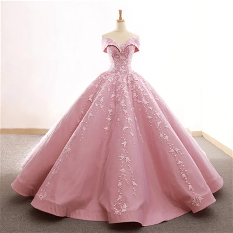 Pink Quinceanera Dresses Ball Gown Off The Shoulder Satin Appiques Puffy Mexican Sweet 16 Dresses 15 Anos
Pink Quinceanera Dresses Ball Gown Off The Shoulder Satin Appiques Puffy Mexican Sweet 16 Dresses 15 Anos