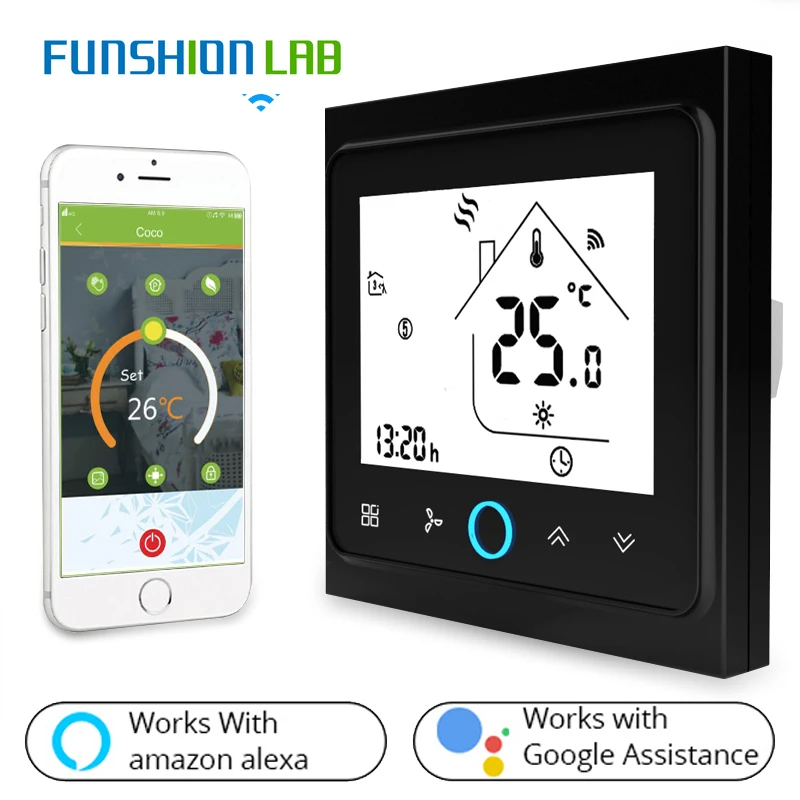 2 Pipe WiFi Air Conditioner Thermostat Temperature Controller Fan Coil Unit Work with Alexa Google Home
2 Pipe WiFi Air Conditioner Thermostat Temperature Controller Fan Coil Unit Work with Alexa Google Home