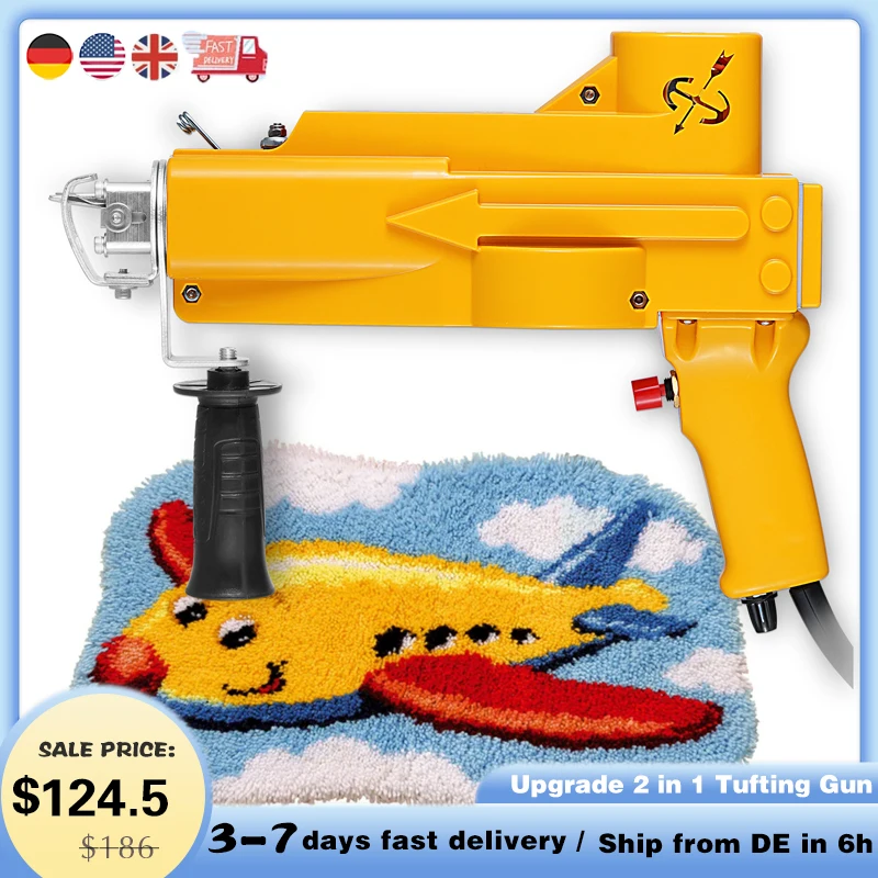 All inclusive 2 in 1 Tufting Gun Upgrade Electric Tufting Gun Carpet Weaving and Flocking Machine Fully Enclosed Cut/Loop Pile
All inclusive 2 in 1 Tufting Gun Upgrade Electric Tufting Gun Carpet Weaving and Flocking Machine Fully Enclosed Cut/Loop Pile
