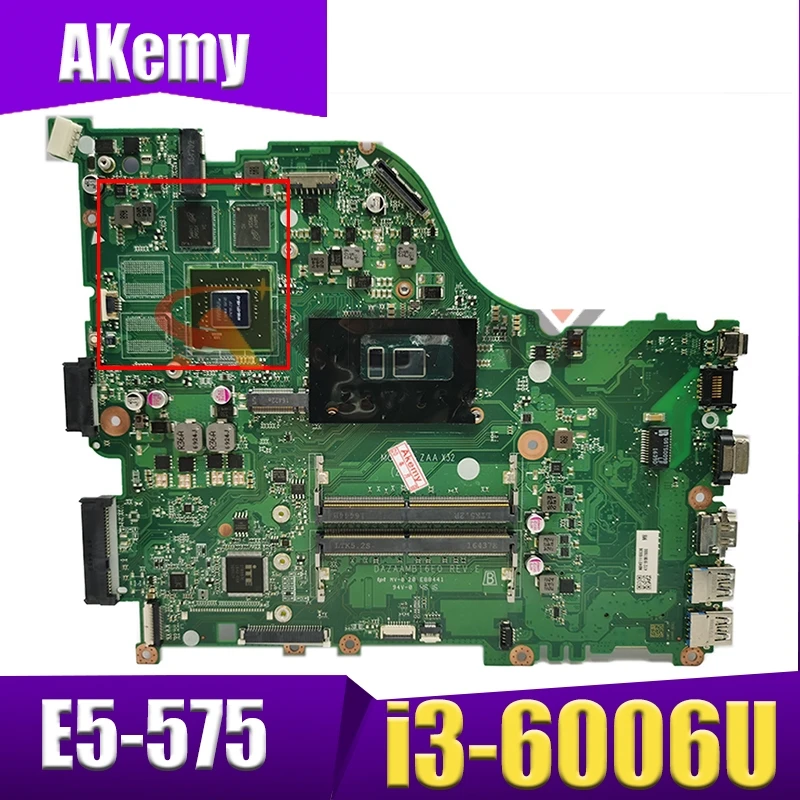 Материнская плата Akemy для ноутбука ACER Aspire E5-575 i3-6006U, материнская плата DAZAAMB16E0 SR2UW N16S-GTR-B-A2 DDR4
Материнская плата Akemy для ноутбука ACER Aspire E5-575 i3-6006U, материнская плата DAZAAMB16E0 SR2UW N16S-GTR-B-A2 DDR4