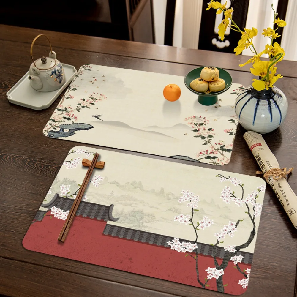 New Chinese Style Placemat Draining Mat Absorbent Mat Waterproof Oilproof Insulation Tabletop Kitchen Placemat Decoration
New Chinese Style Placemat Draining Mat Absorbent Mat Waterproof Oilproof Insulation Tabletop Kitchen Placemat Decoration