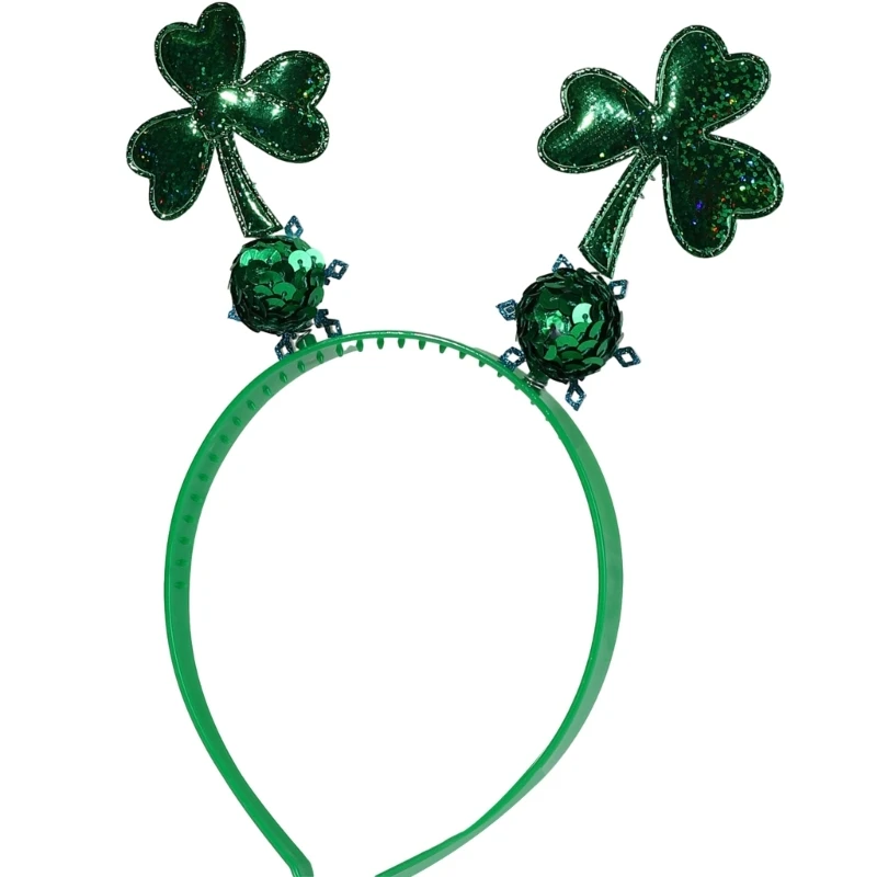 L93F Green Shamrock Headband with Glitter Shamrock for St. Patricks Day Gifts Party
L93F Green Shamrock Headband with Glitter Shamrock for St. Patricks Day Gifts Party