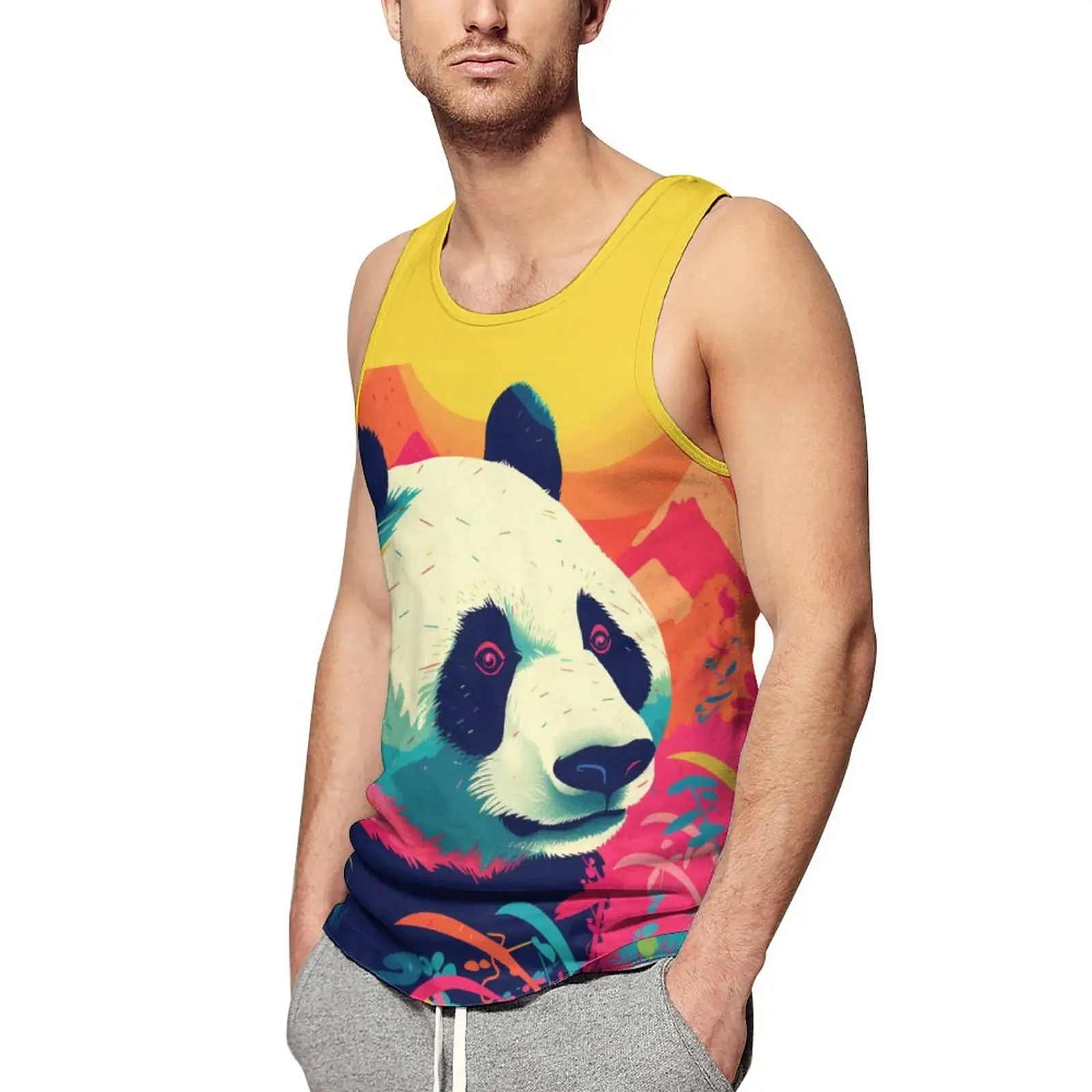 Panda Tank Top Man's Neo Fauvism Tops Beach Custom Bodybuilding Fashion Oversize Sleeveless Shirts
Panda Tank Top Man's Neo Fauvism Tops Beach Custom Bodybuilding Fashion Oversize Sleeveless Shirts