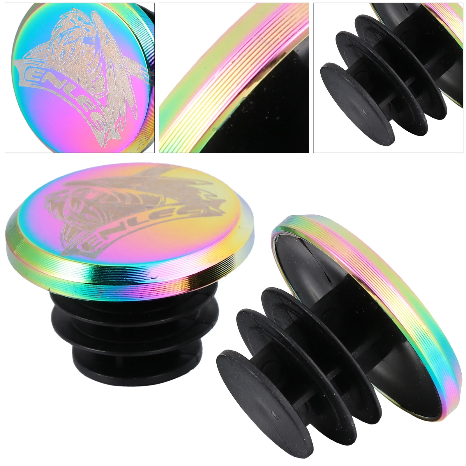 

2 Pcs Bicycle Traffic Jam Cycling Bar End Plugs Handlebar Ends Road Bike Caps Supplies Plastic