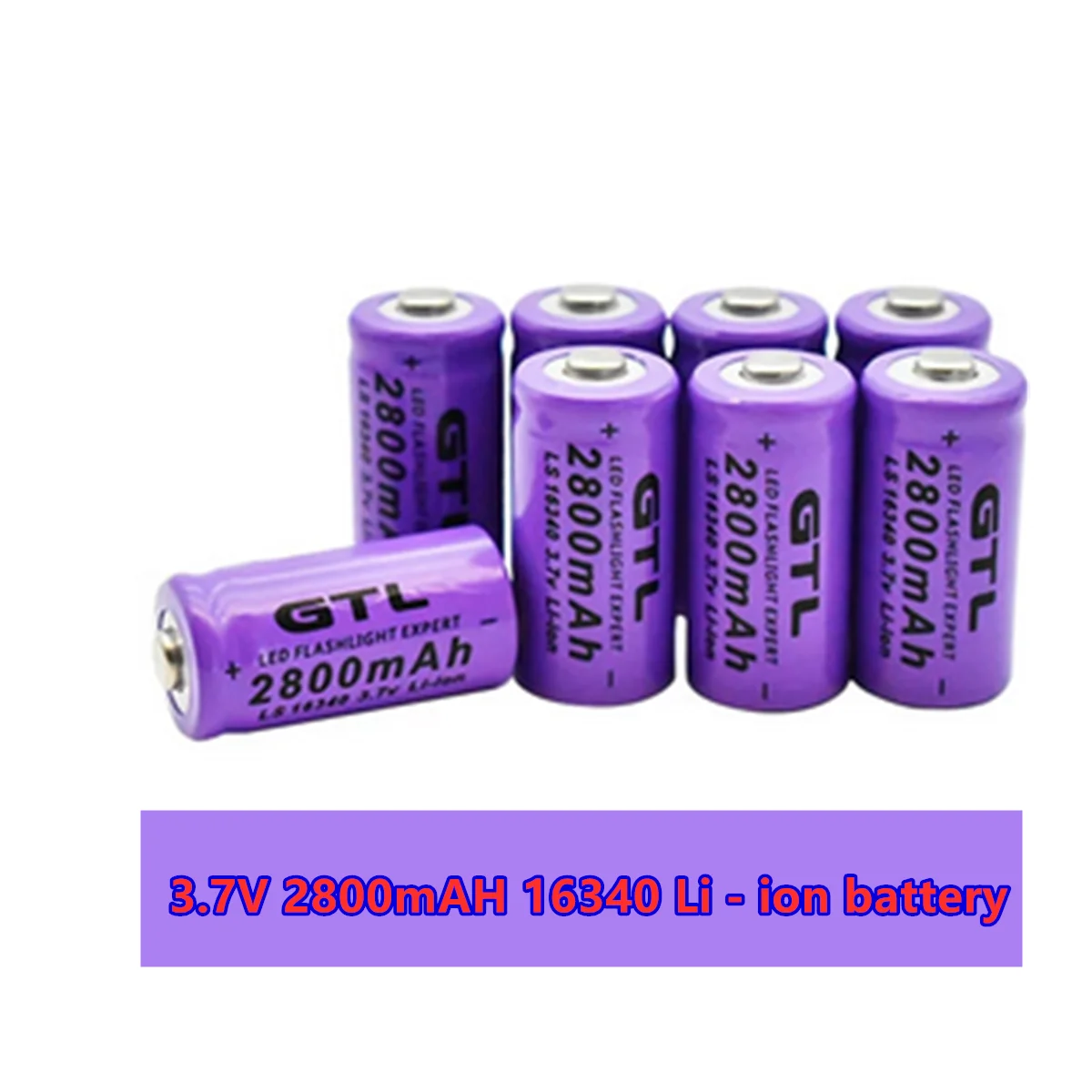2800mAh Rechargeable 3.7V Li-ion 16340 Batteries CR123A Battery for LED Flashlight, Travel for 16340 CR123A Battery
2800mAh Rechargeable 3.7V Li-ion 16340 Batteries CR123A Battery for LED Flashlight, Travel for 16340 CR123A Battery