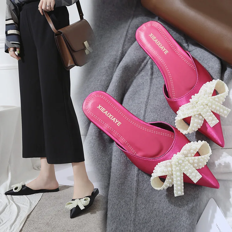 String Bead Shoes Woman 2022 Pointed Toe Shallow Low Butterfly-Knot Slippers Casual Pantofle Luxury New Flat Butterfly-knot Hoof
String Bead Shoes Woman 2022 Pointed Toe Shallow Low Butterfly-Knot Slippers Casual Pantofle Luxury New Flat Butterfly-knot Hoof